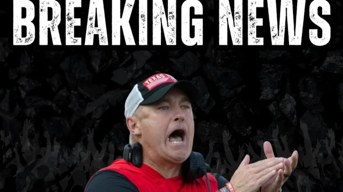 Unexpected Shocking News: SUSPENDED! Texas Tech Head Coach Shocks Fans by Suspending Veteran Star key player Ahead of their First Three games Fixtures….
