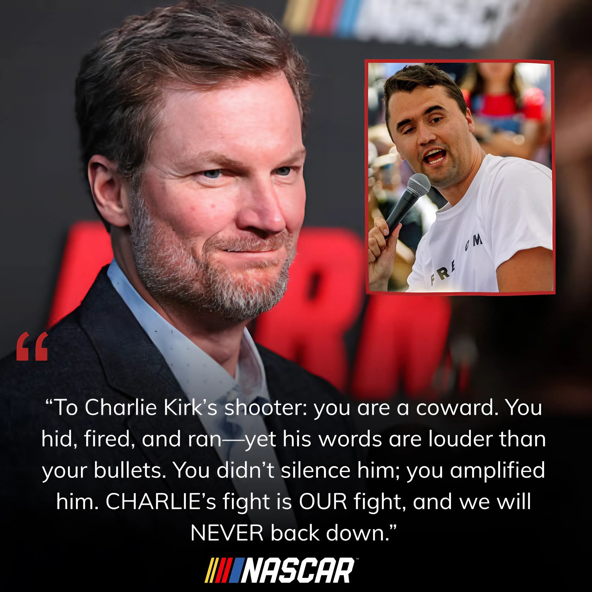 BREAKING: Dale Earnhardt Jr. Makes Fierce Statement Against Charlie Kirk Shooter. But His Next Action Surprised Everyone Even More. “The Search Was Dramatic”!!