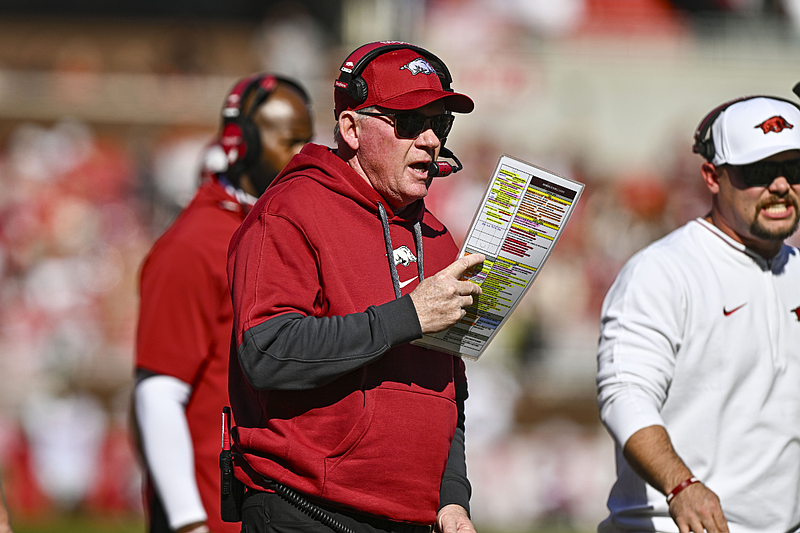 Bobby Petrino back in charge of Arkansas football program that fired him 13 years ago